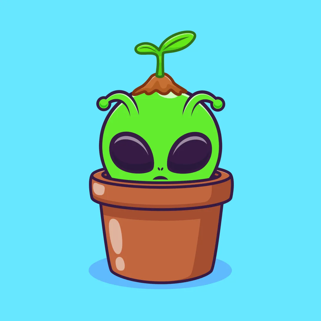 Witt escondido en una maceta